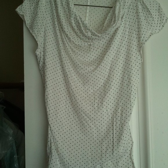 Banana Republic Tops - Banana Republic Polka Dot Cowl Neck Top XS